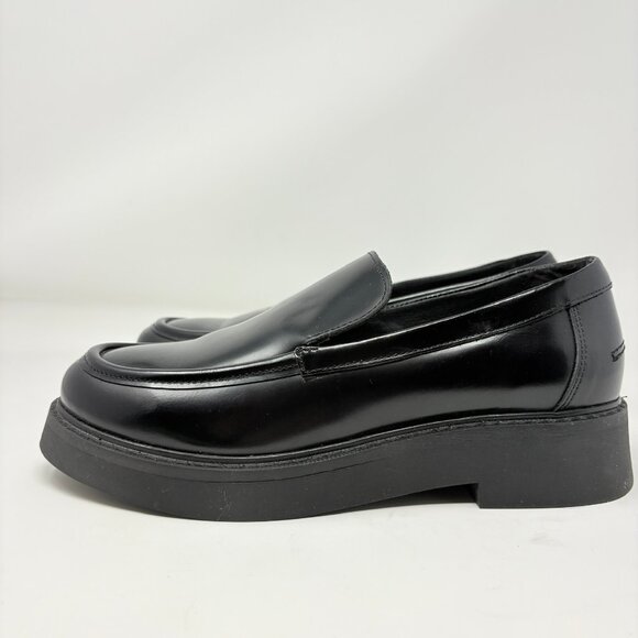 Anthropologie Maeve Classic Leather Loafers Black Size 38/7-7.5 - Picture 7 of 9